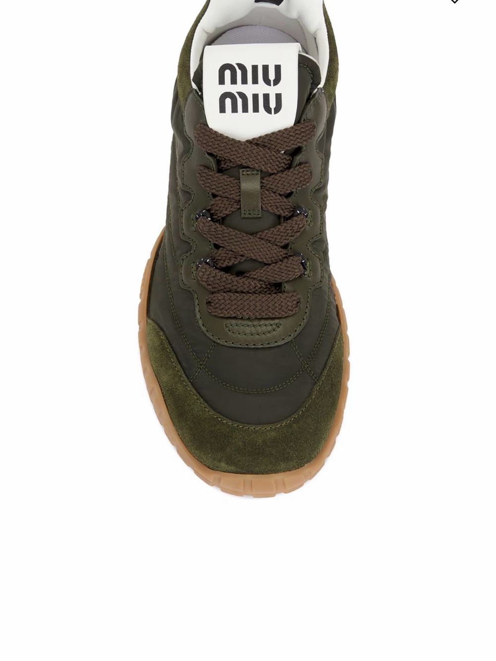 Miu Miu women’s Olive Green Low-Top Sneaker